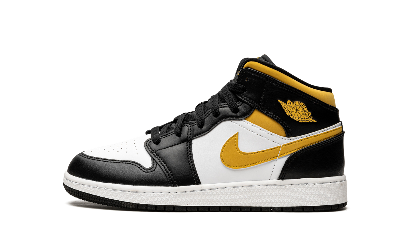 Air Jordan 1 Mid GS "Pollen / Black / White" 554725 177