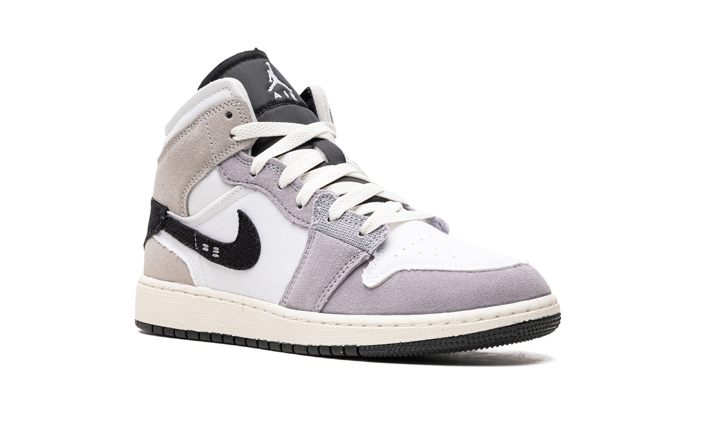 Air Jordan 1 Mid SE Craft GS "Cement Grey" FD9091 002