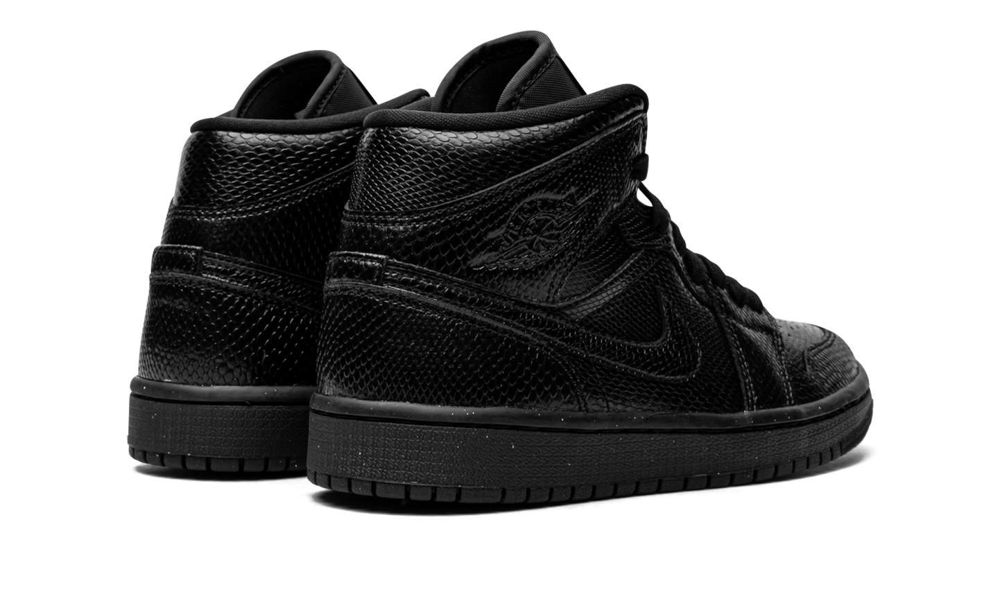 AIR JORDAN 1 MID WMNS "Black Snakeskin" BQ6472 010