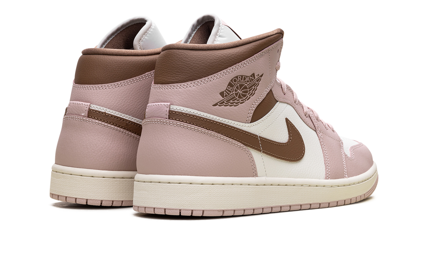 Jordan 1 Mid WMNS "Pink Oxford Brown" BQ6472 620