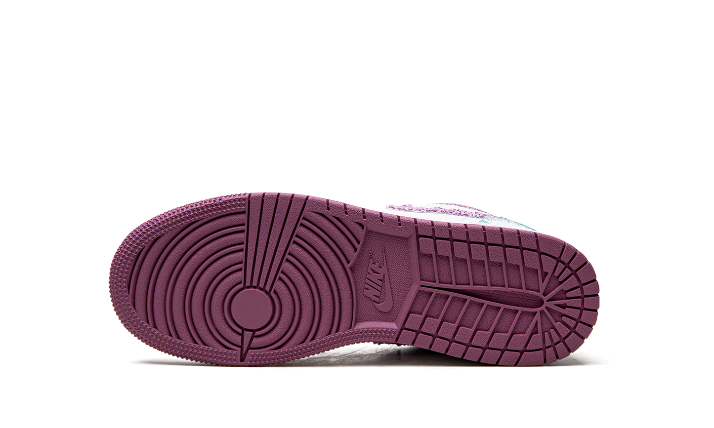 Jordan 1 Low GS "White Light Bordeuax"