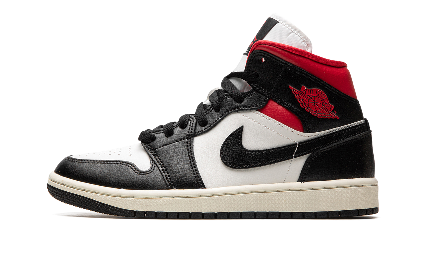 AIR JORDAN 1 MID WMNS "Black / Gym Red / Sail" BQ6472 061