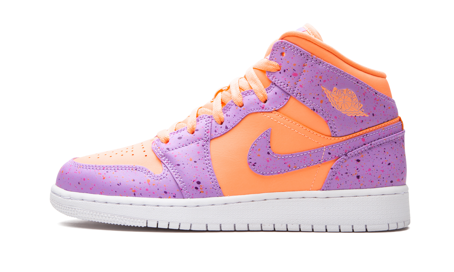 Air Jordan 1 Mid SE GS "Orange Pulse / Atomic Violet"