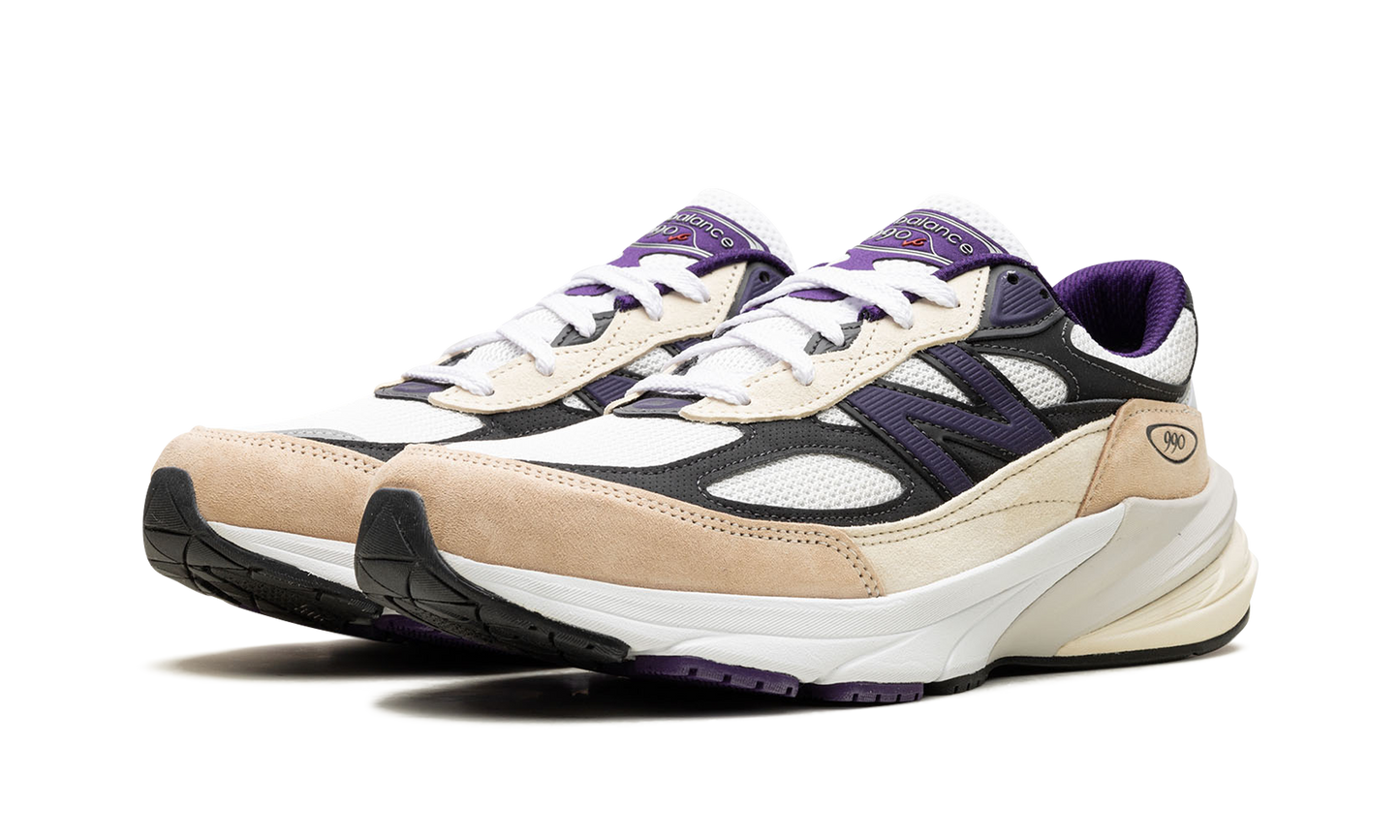 990v6 "Made In USA - Teddy Santis White Black Plum" U990WB6