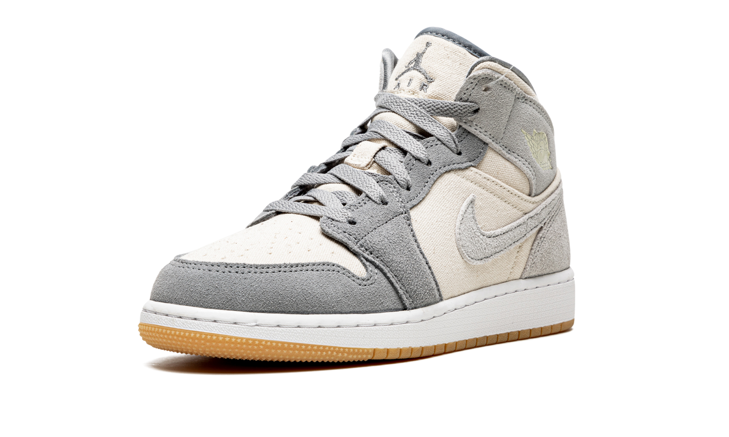 Air Jordan 1 Mid SE GS "Coconut Milk / Particle Grey" DN4346 100