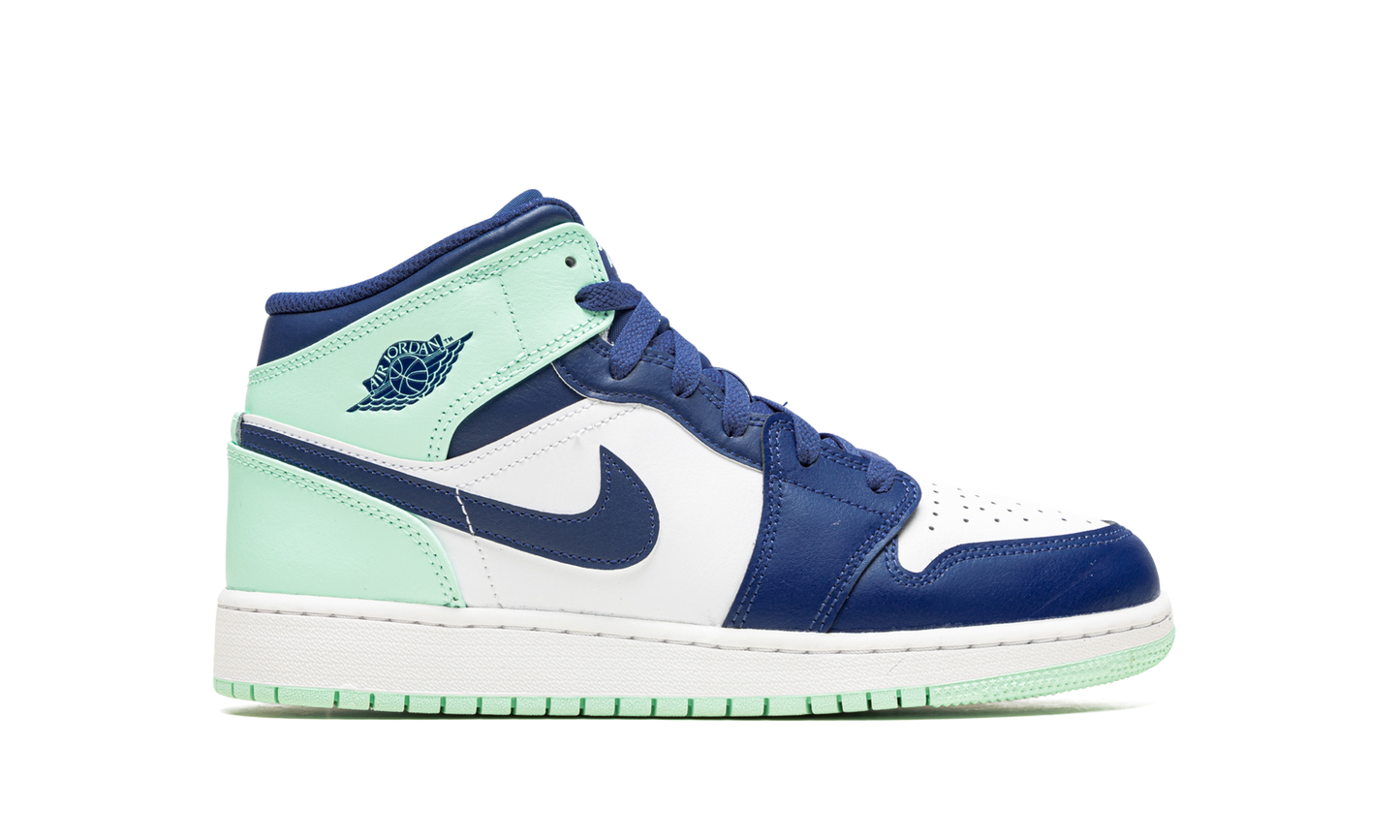 Air Jordan 1 Mid GS "Blue Mint" 554725 413