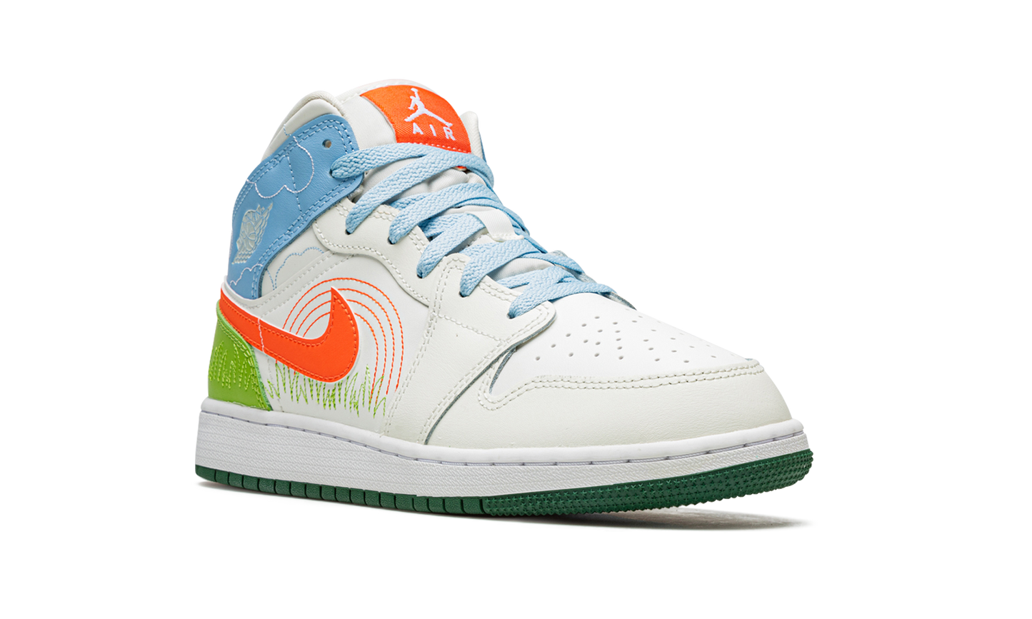 Air Jordan 1 MID SE GS "Stitch" DX2462 100