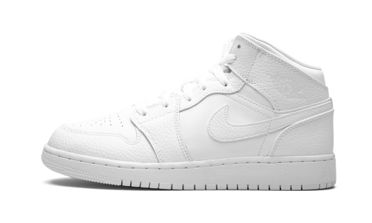 Air Jordan 1 Mid GS "Triple White" 554725 130