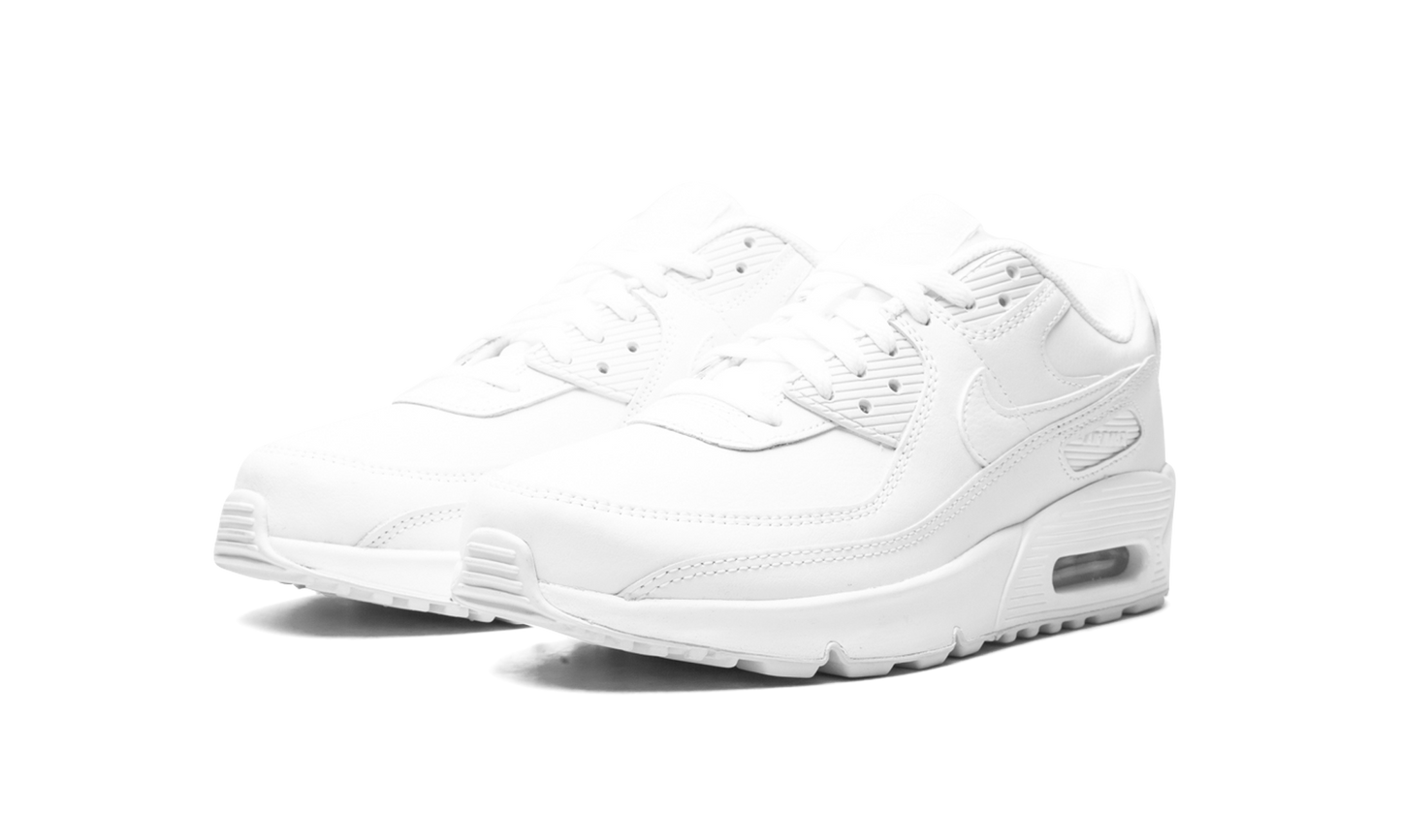 Air Max 90 Leather GS Triple "Triple White" CD6864 100