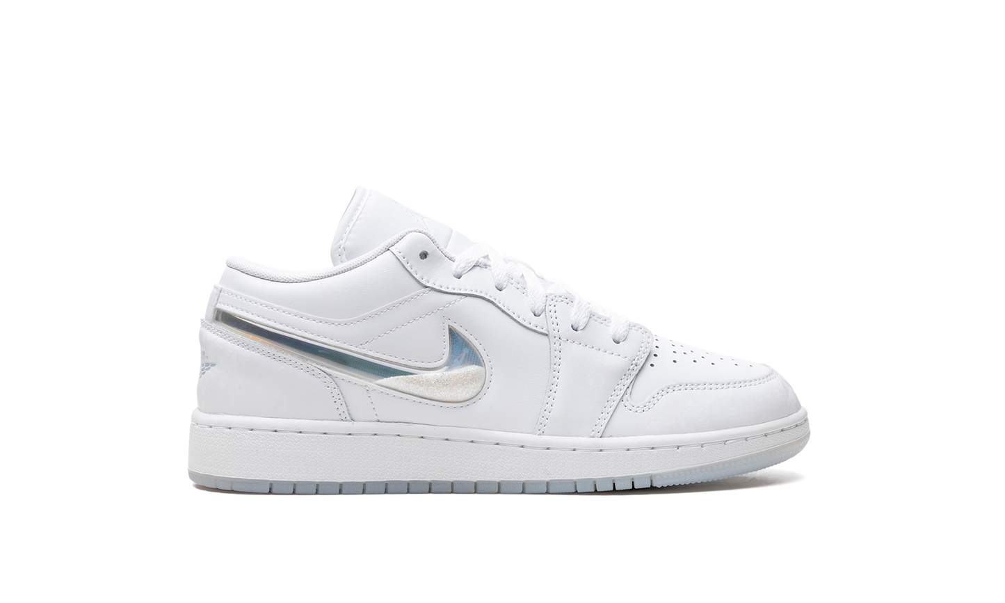 Air Jordan 1 Low GS "Glitter Swoosh" FQ9112 100