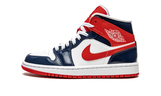 AIR JORDAN 1 MID WMNS "Patent Leather Navy / White / Red" DJ5984 400