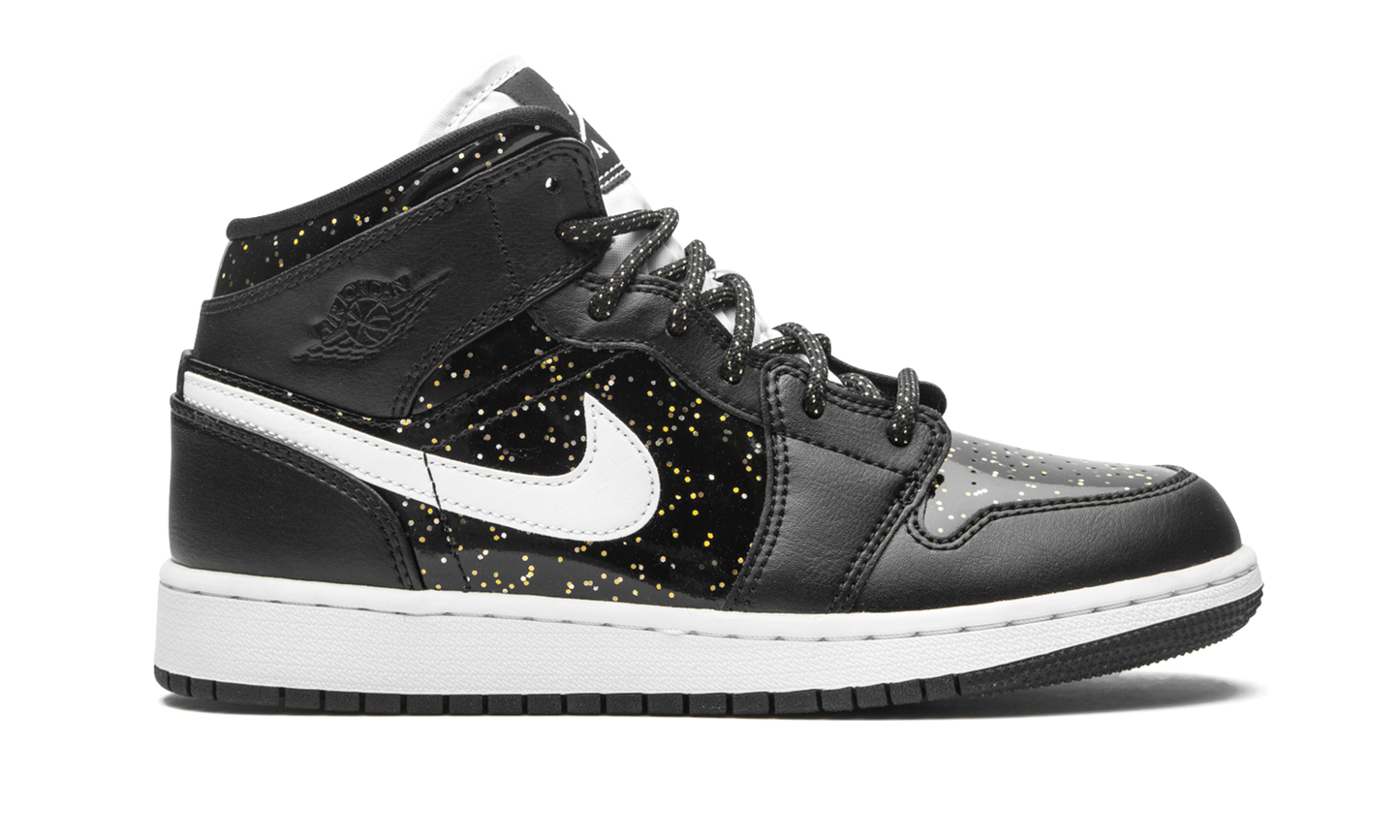 Jordan 1 Mid SE GS "Black Glitter" AV5174 001