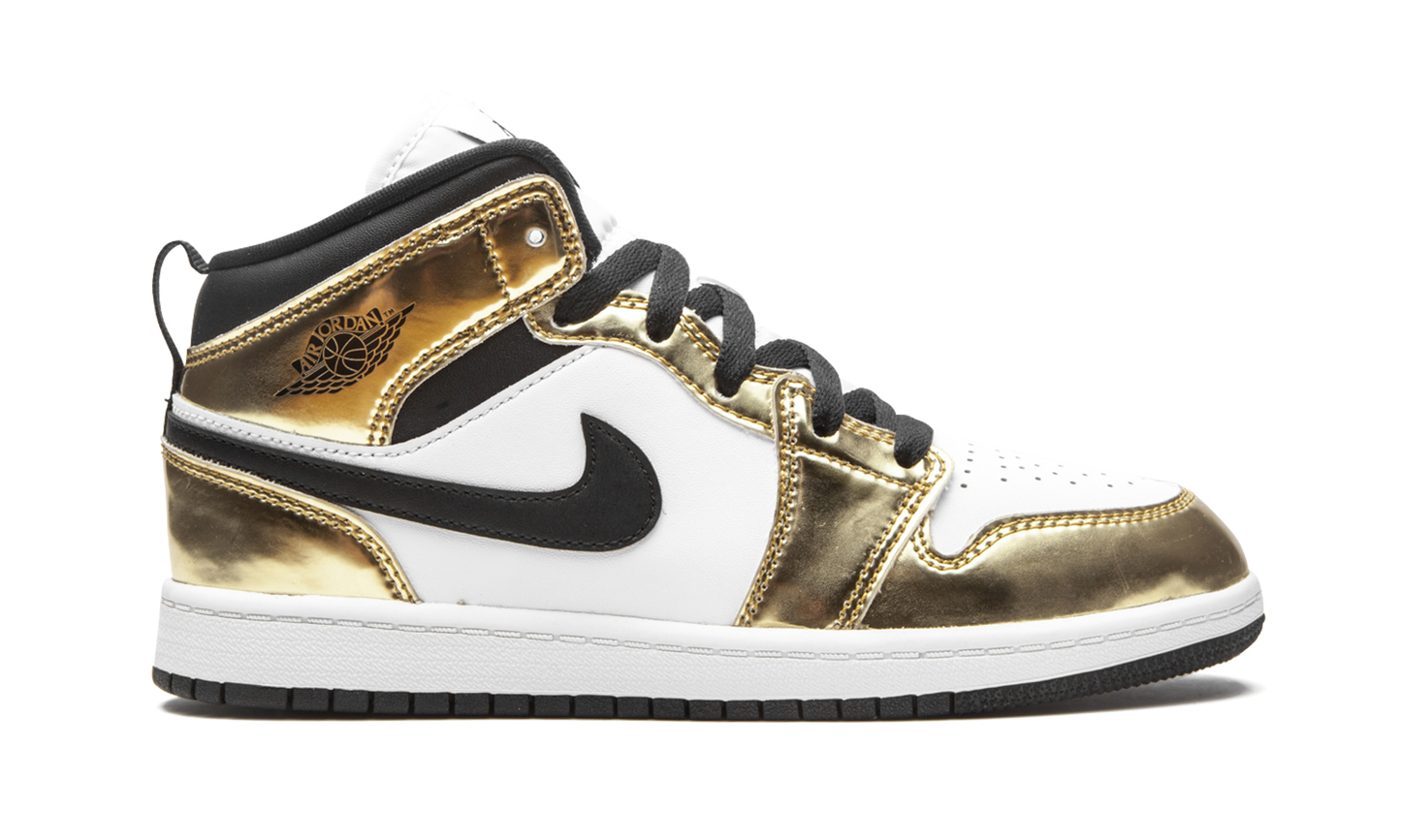 AIR JORDAN 1 MID SE PS "Metallic Gold"