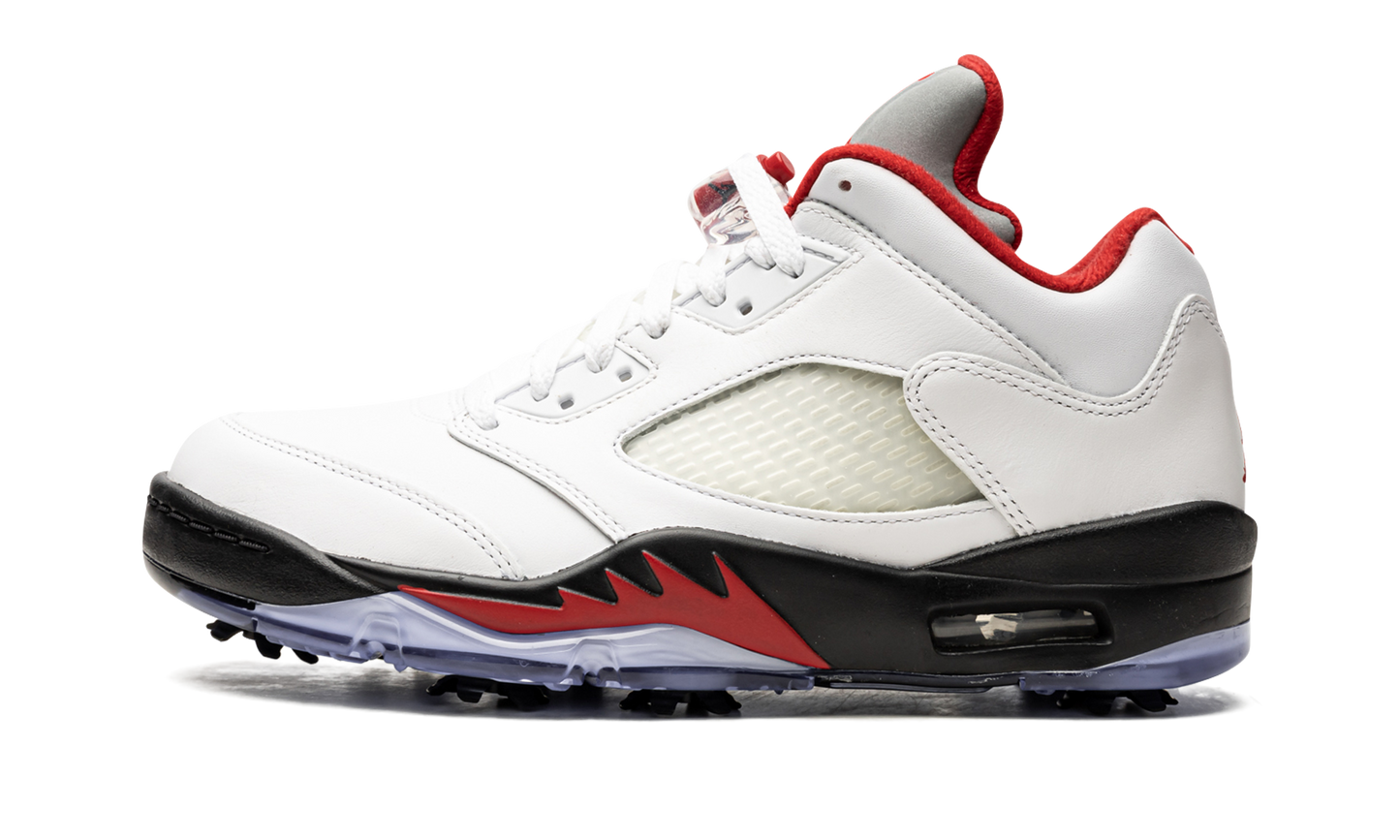 Air Jordan 5 Low Golf "Fire Red - Silver Tongue" CU4523 100