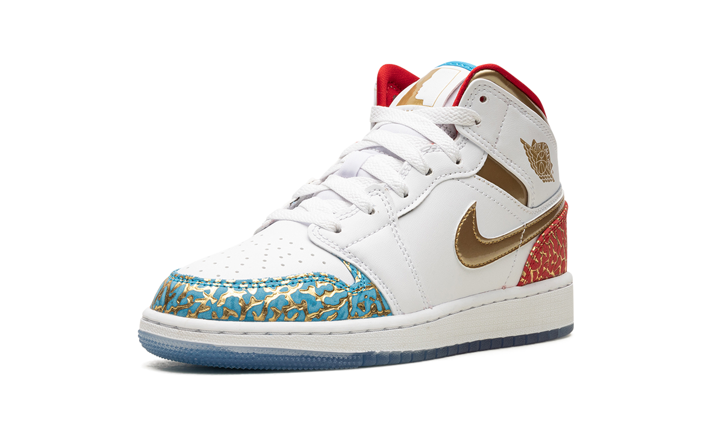 Air Jordan 1 Mid GS "UNC To Chicago" FB2212 100