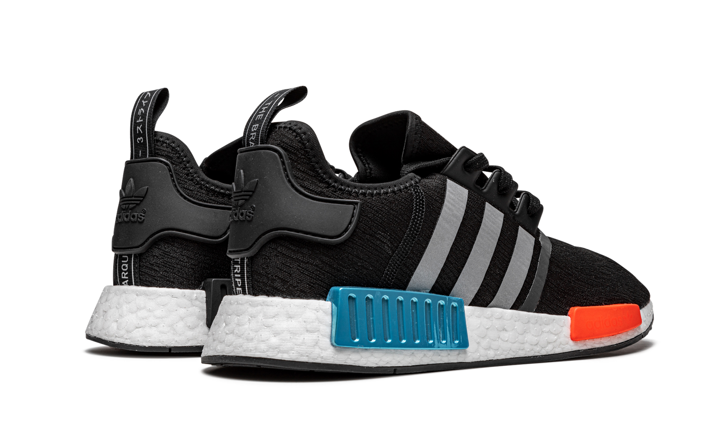 NMD_R1 "Black / Silver / Solar Red" FY5727