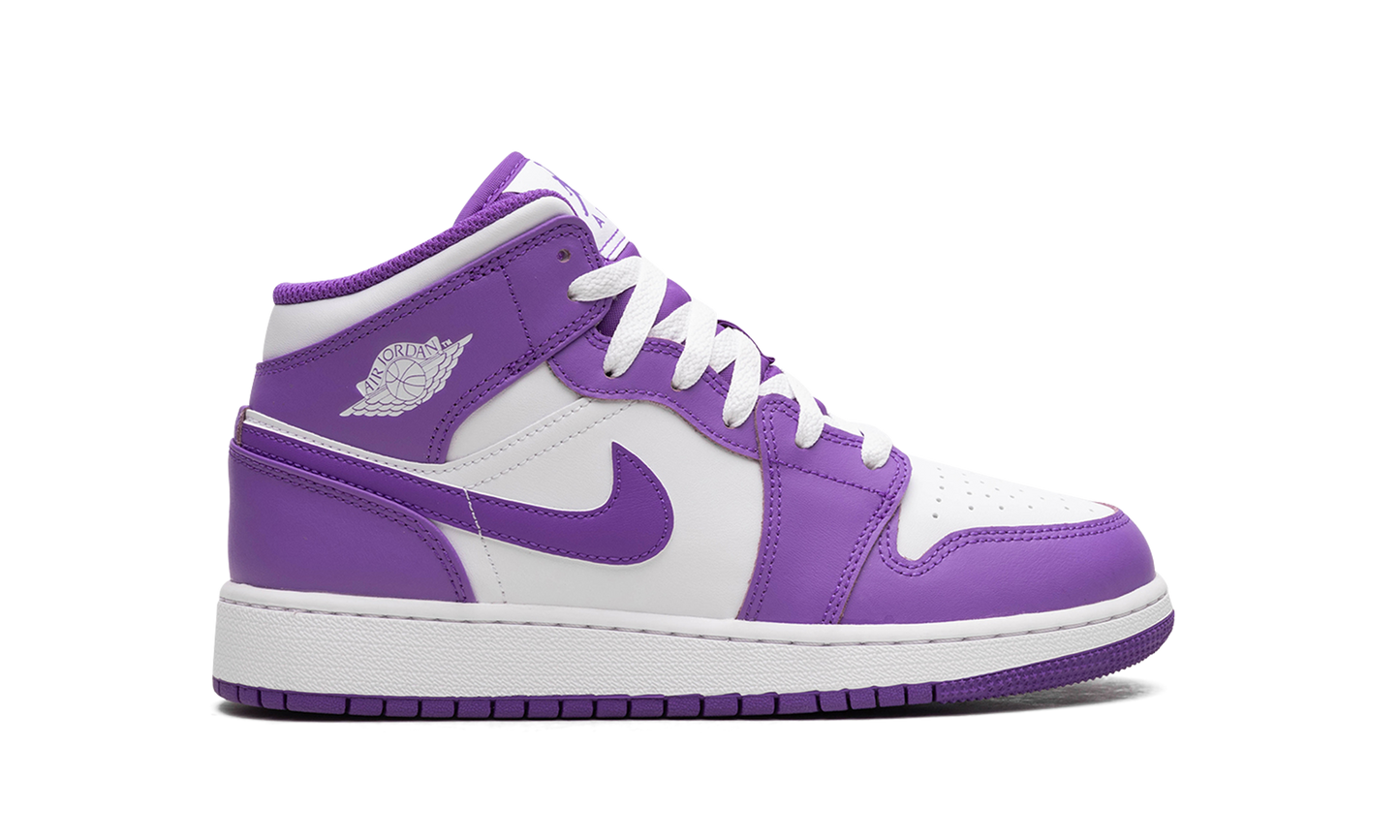 AIR JORDAN 1 MID GS "White / Purple Venom" DQ8423 511