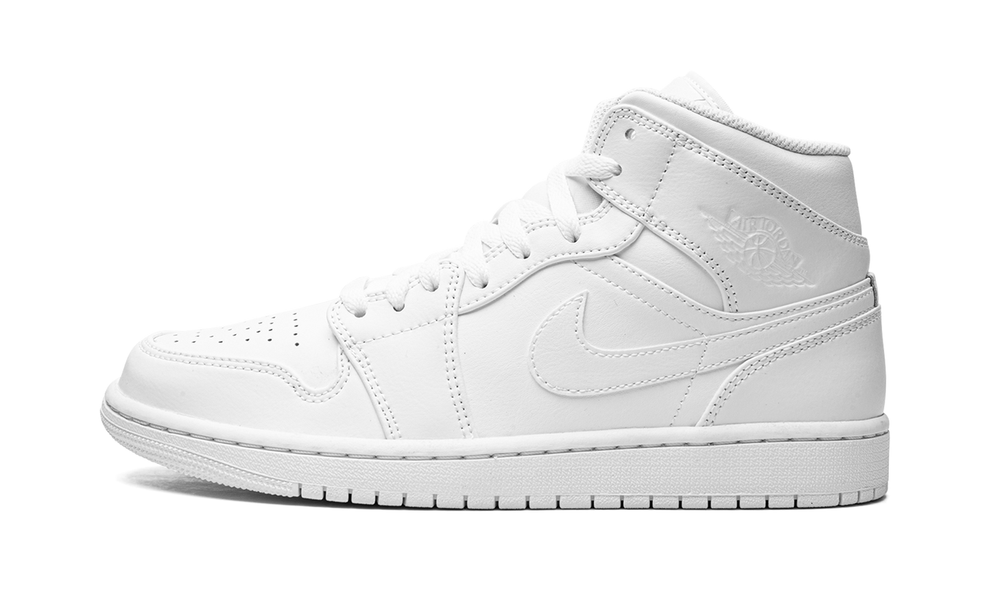 Air Jordan 1 Mid "Triple White" 554724 136