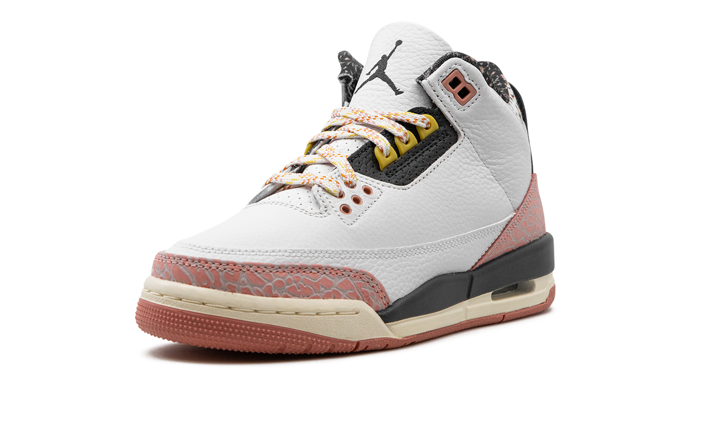 Air Jordan 3 GS "White/Red Stardust" 441140 100