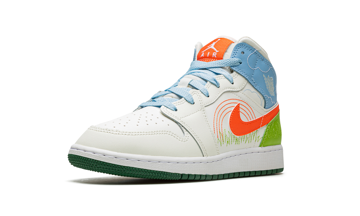 Air Jordan 1 MID SE GS "Stitch" DX2462 100