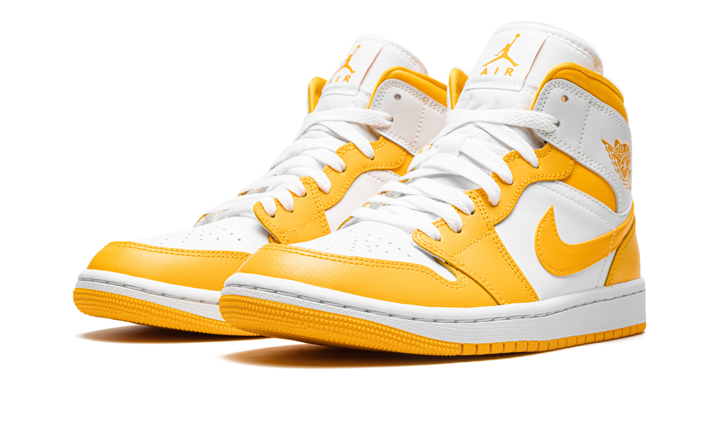JORDAN 1 MID WMNS "White / University Gold" BQ6472 117