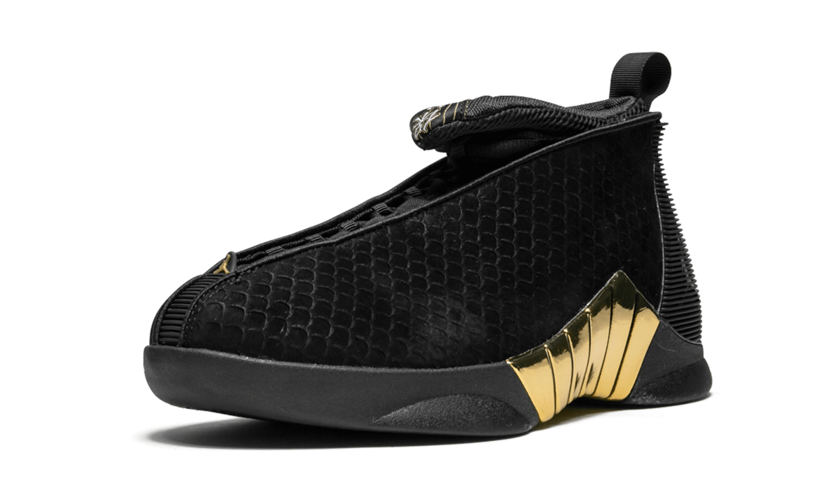 Air Jordan 15 Retro DB GS "BLACK WHITE - METALLIC GOLD"