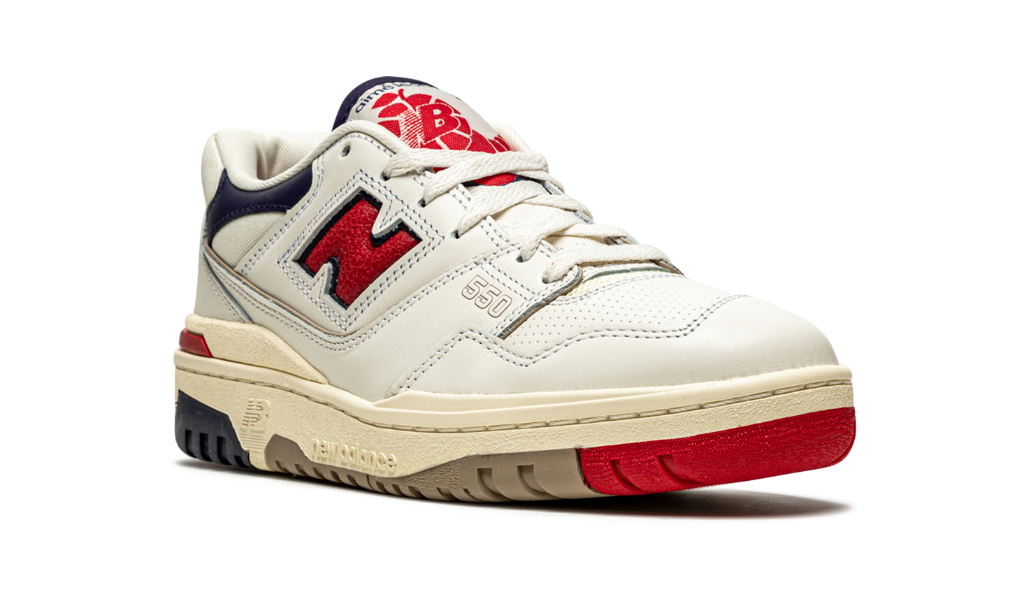 550 "Aime Leon Dore - White Navy Red" BB550A3