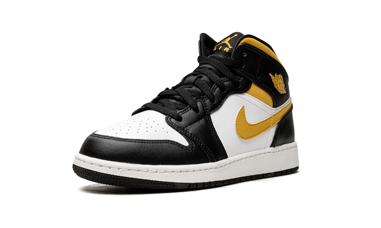 Air Jordan 1 Mid GS "Pollen / Black / White" 554725 177