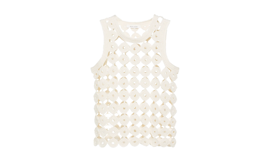 Stanza Knit Crochet Vest "Beige" WS24KN37CO18099
