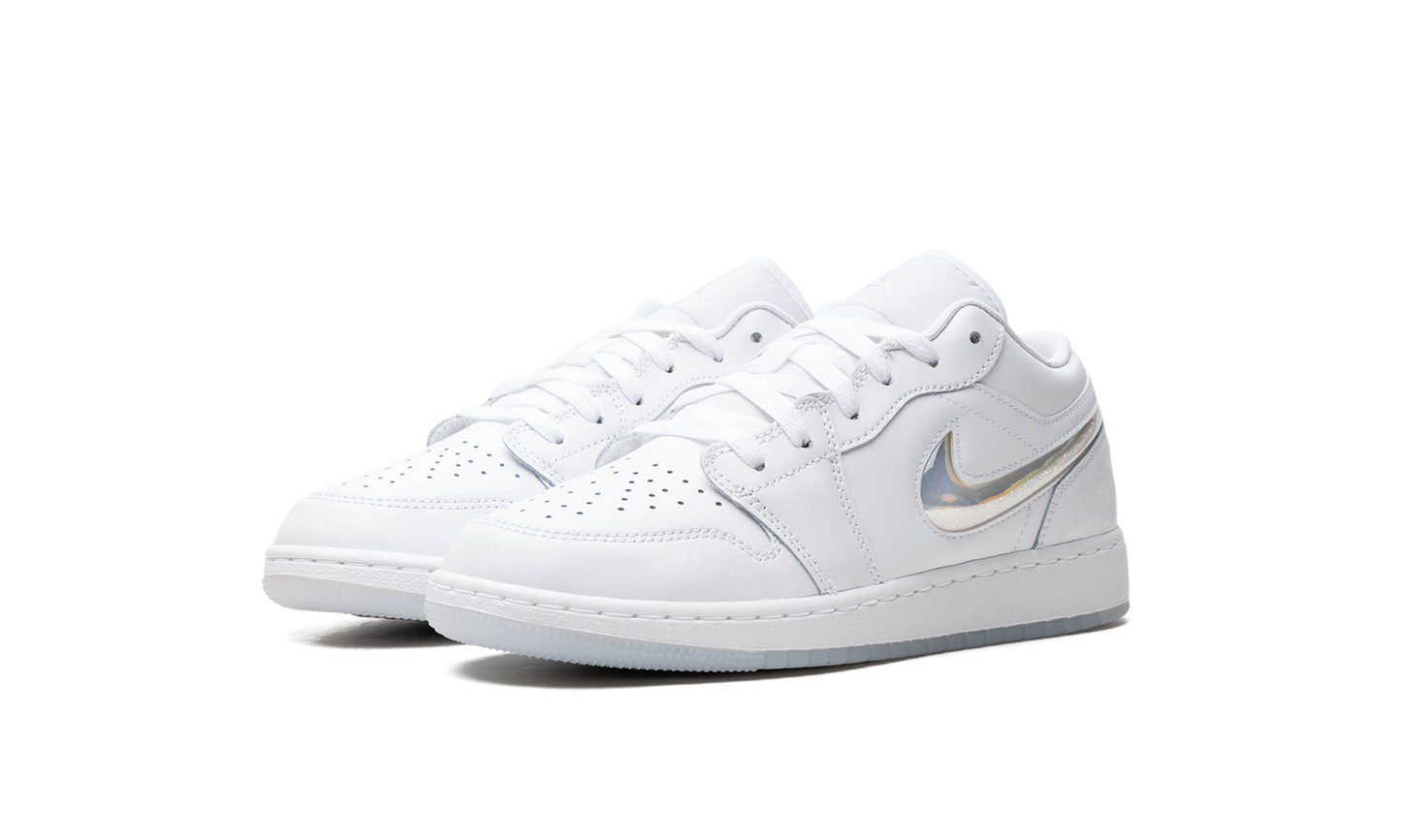 Air Jordan 1 Low GS "Glitter Swoosh" FQ9112 100