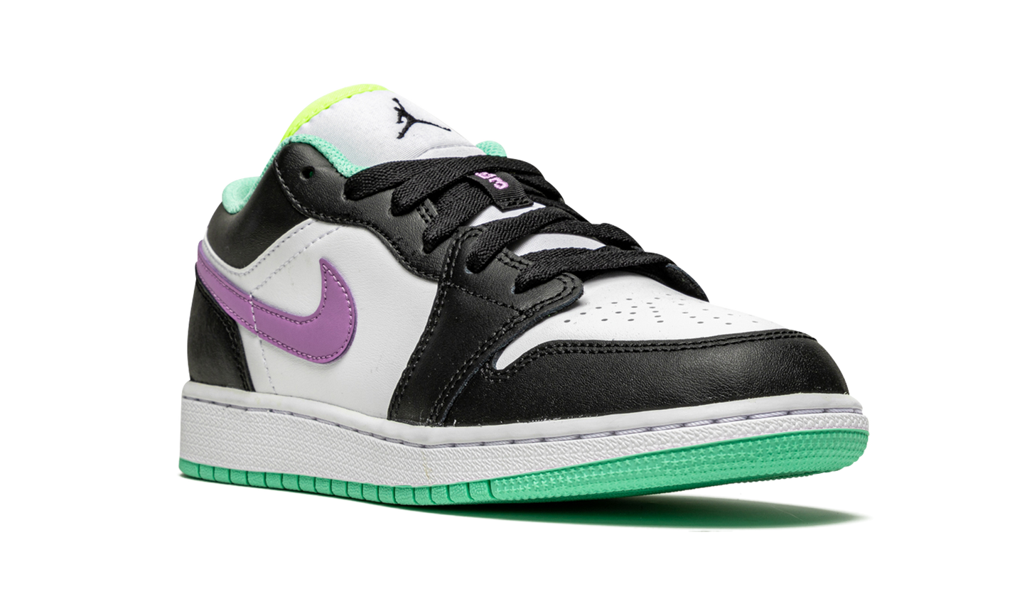 Air Jordan 1 Low GS "Black / Violet Shock / Green Glow" 553560 151