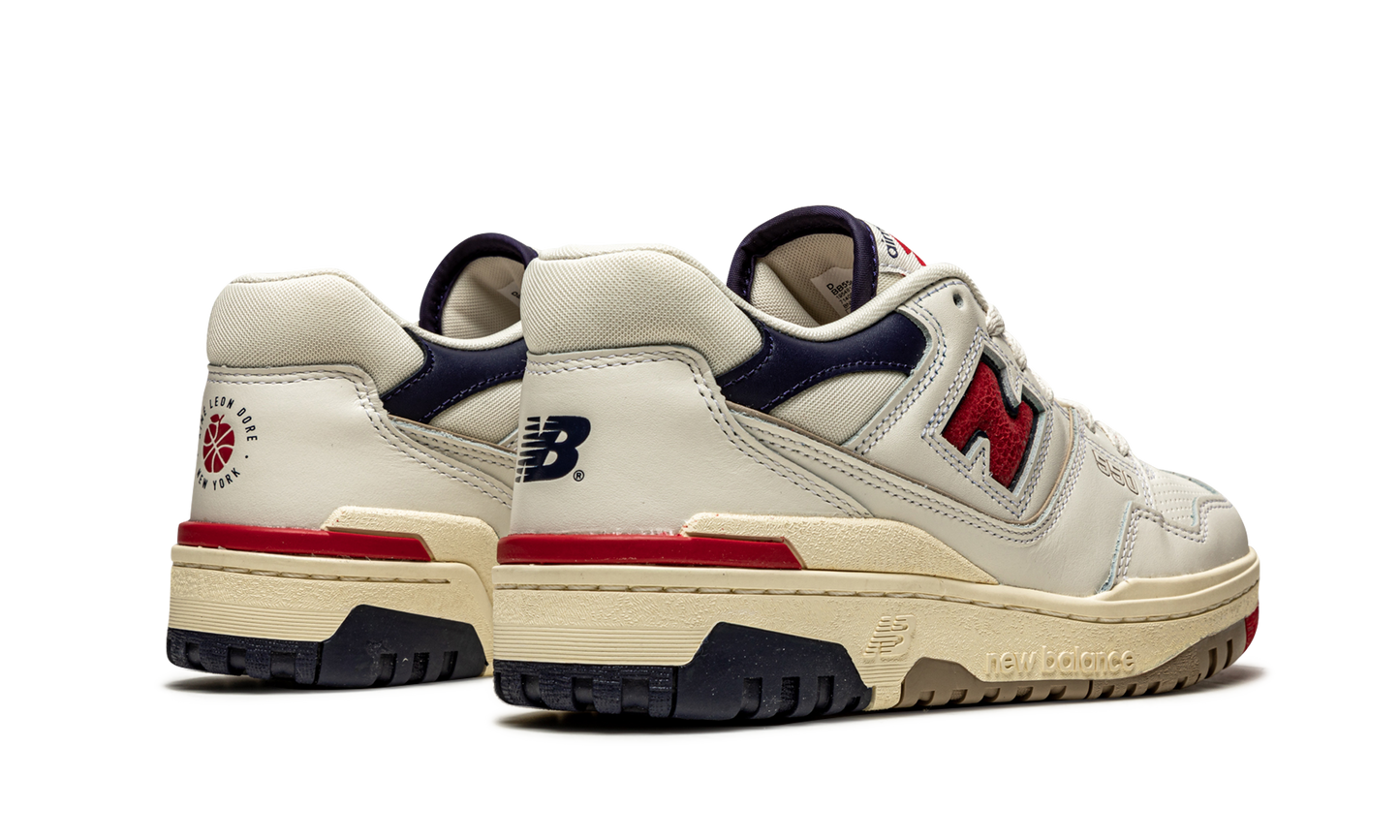 550 "Aime Leon Dore - White Navy Red" BB550A3
