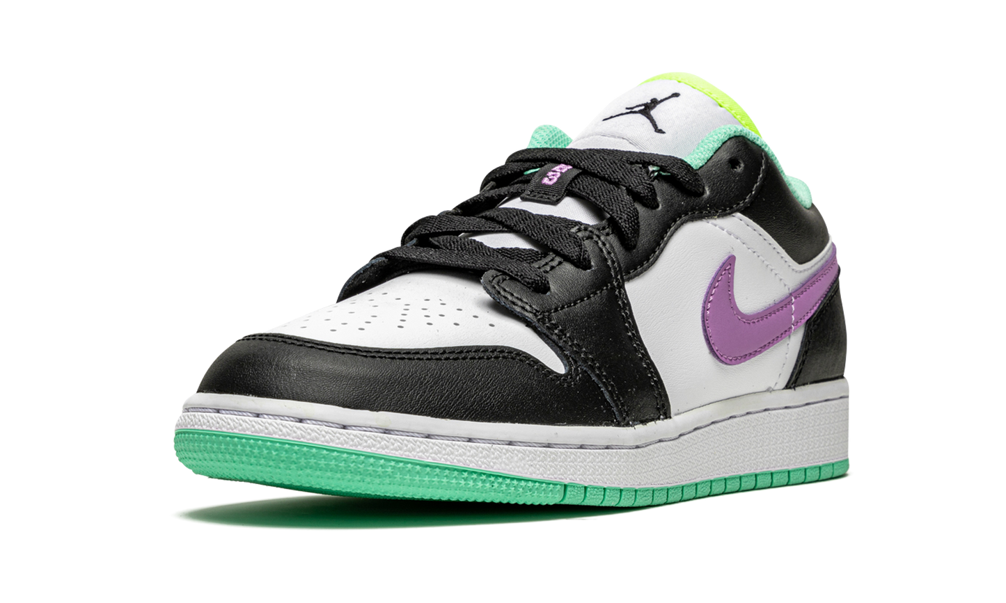 Air Jordan 1 Low GS "Black / Violet Shock / Green Glow" 553560 151