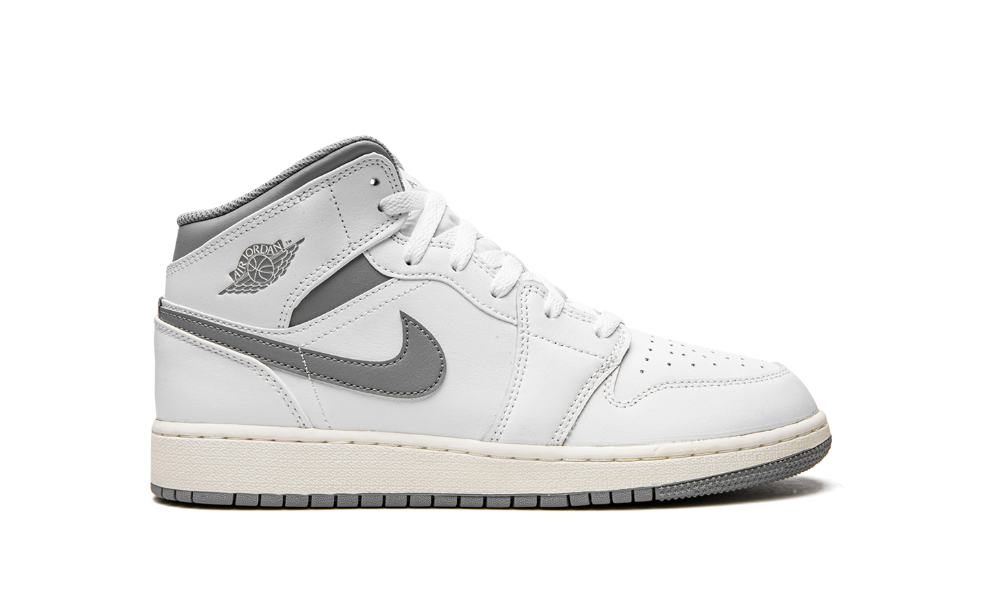 Air Jordan 1 Mid GS "Neutral Grey" 554725 135