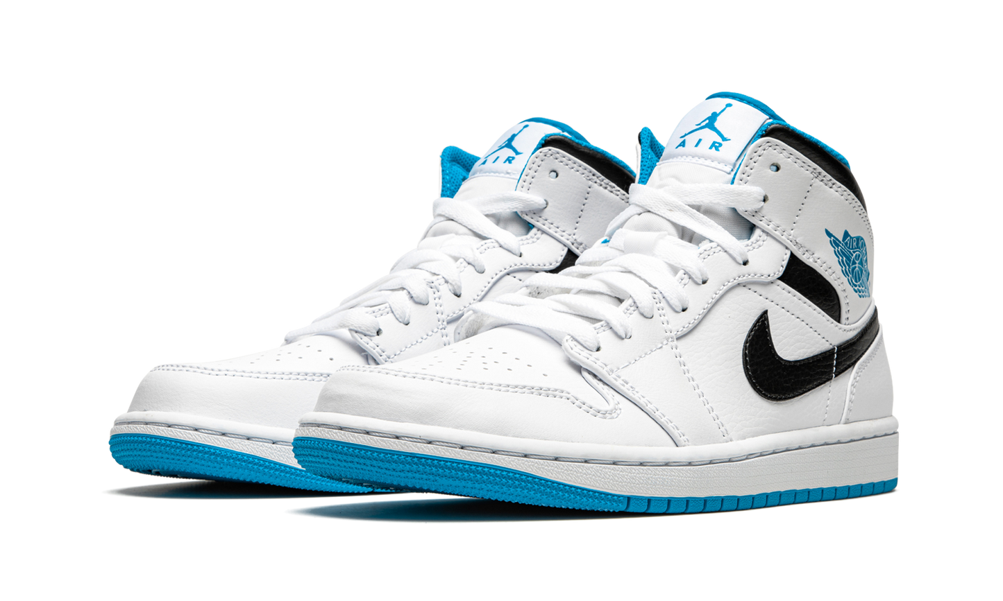Air Jordan 1 Mid "White / Laser Blue" 554724 141