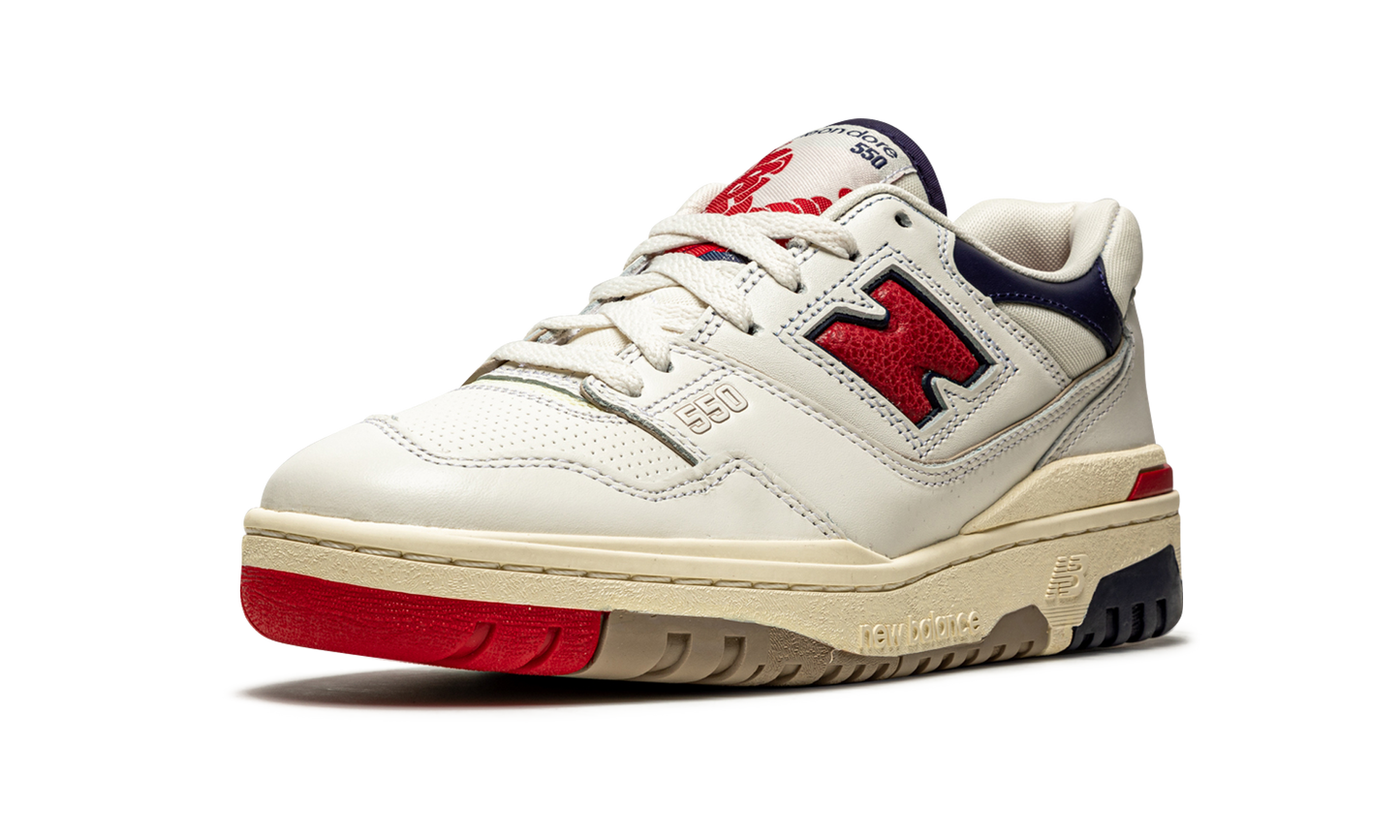 550 "Aime Leon Dore - White Navy Red" BB550A3