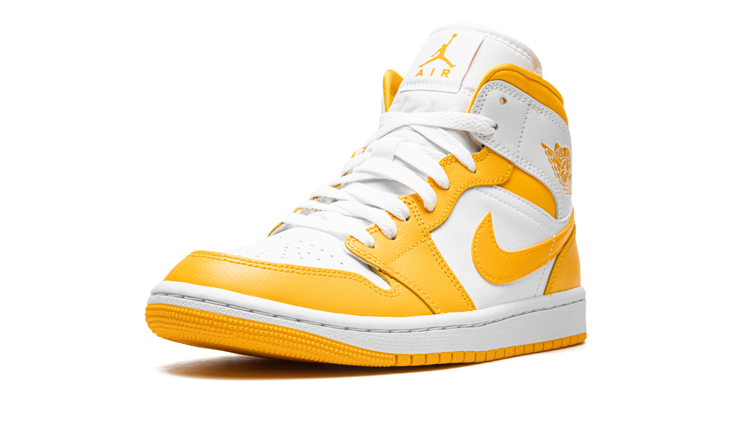 JORDAN 1 MID WMNS "White / University Gold" BQ6472 117