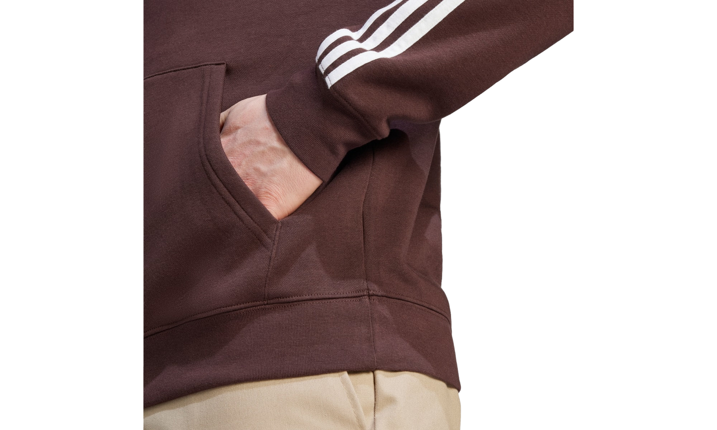3-STRIPES HOODY "Brown" II5768