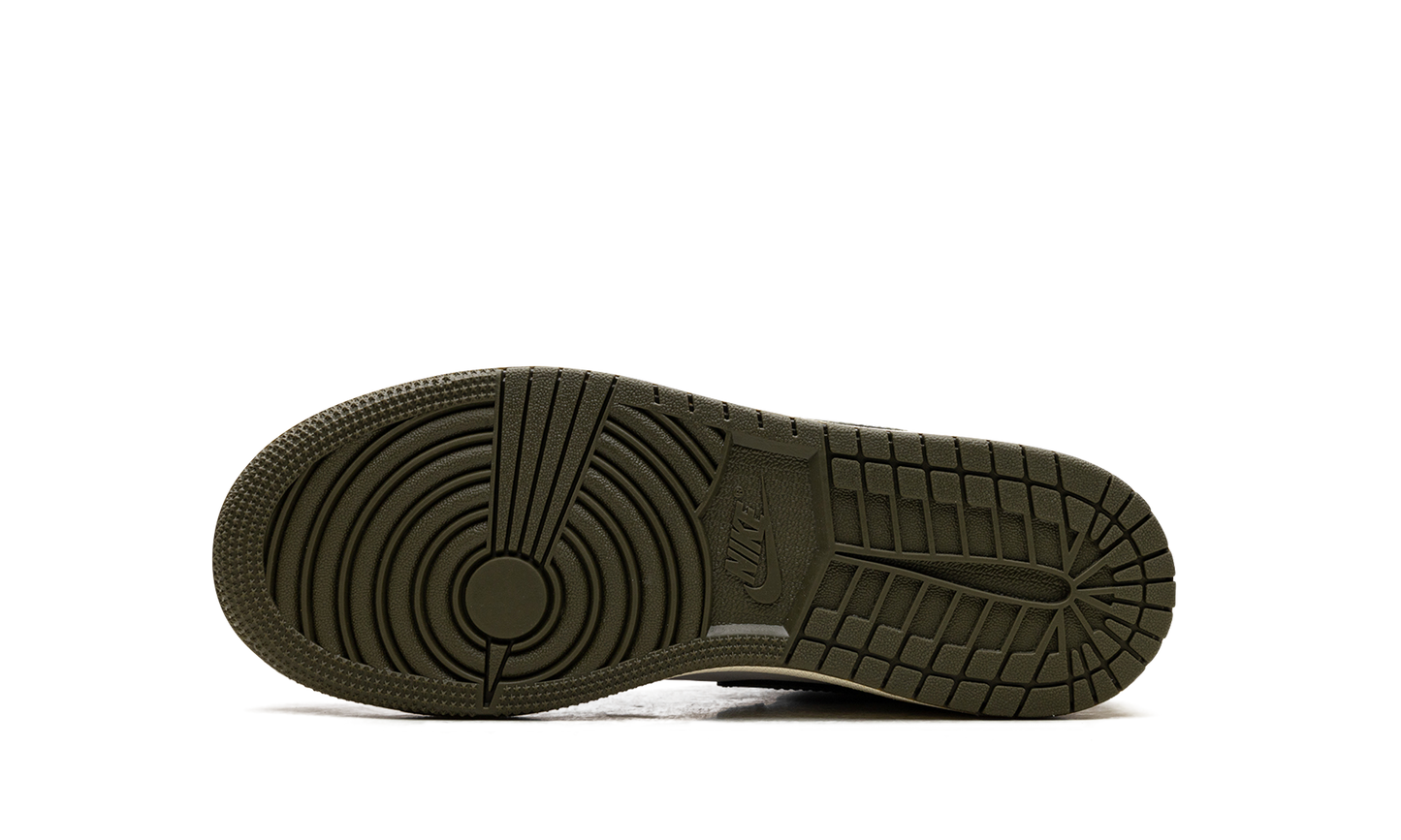 Jordan 1 Low GS "Black Toe Medium Olive" 553560 092