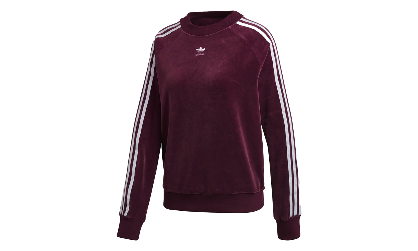 Trefoil Velour Sweat Shirt "Maroon / White" DH3112