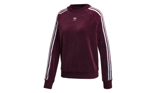 Trefoil Velour Sweat Shirt "Maroon / White" DH3112