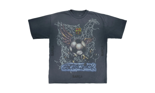 FC Barcelona Washed Spray Logo Tee "Cactus Jack - Washed Black" CPFM14
