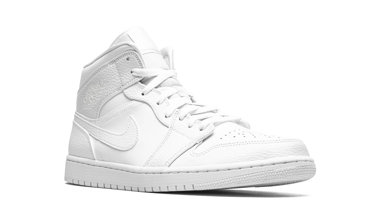 Air Jordan 1 Mid "Triple White" 554724 130