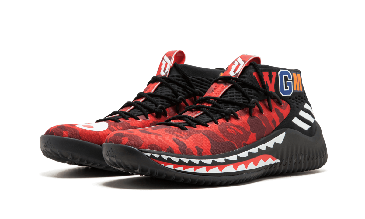 DAME4 Bape "Red Shark ABC Camo"