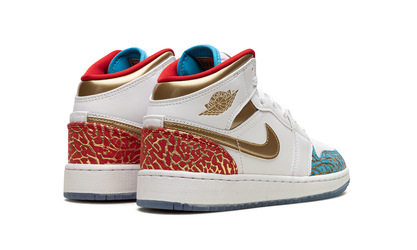 Air Jordan 1 Mid GS "UNC To Chicago" FB2212 100