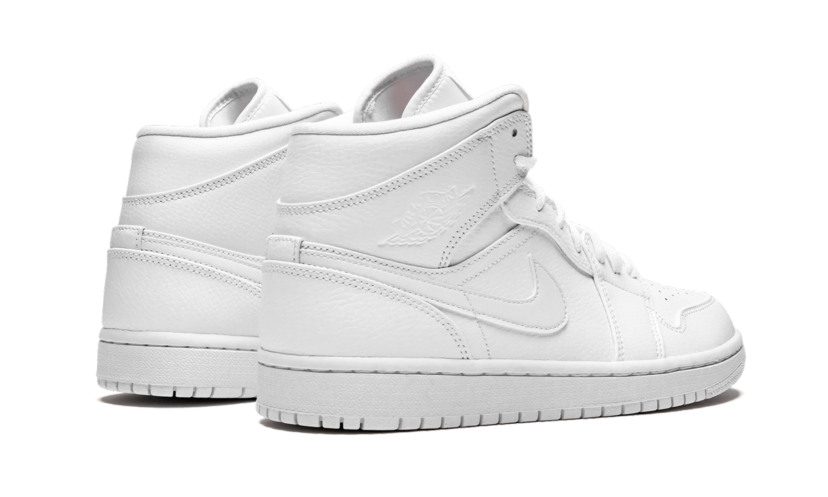 Air Jordan 1 Mid "Triple White" 554724 129