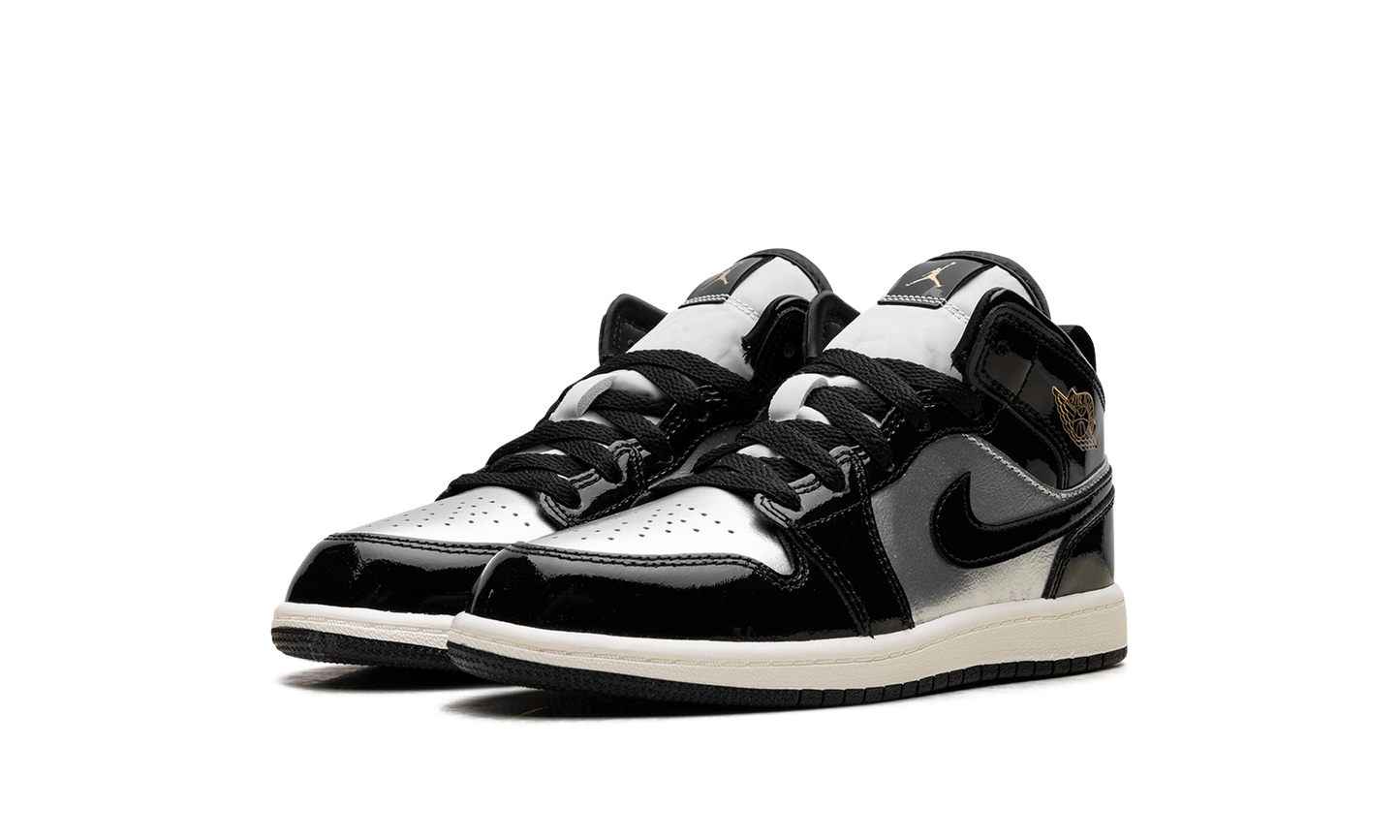 Jordan 1 Mid SE PS "Black Metallic Silver Sail Metallic Gold" FZ3937 001