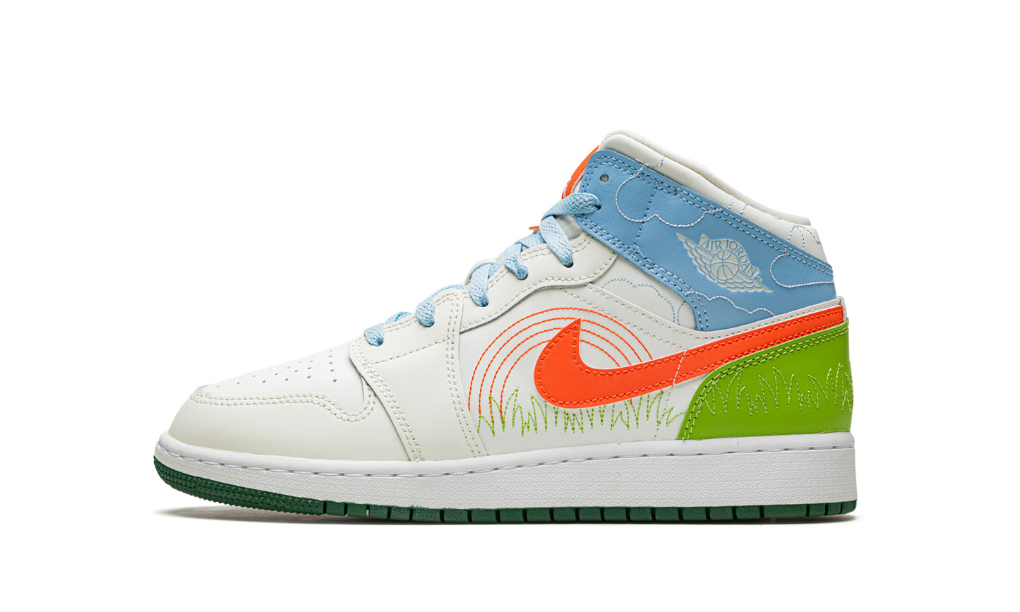 Air Jordan 1 MID SE GS "Stitch" DX2462 100