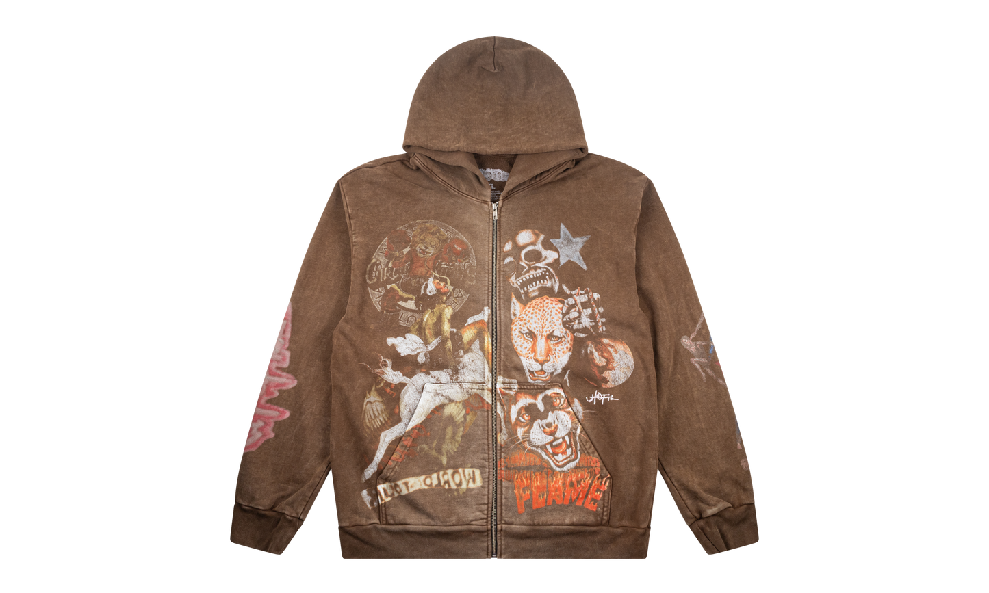 Utopia CM Zip Up Hoodie "Australia - Brown" TSUC19