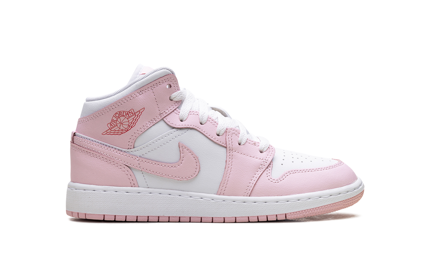 Jordan 1 Mid GS "Pink Foam Fire Red" DQ8423 608
